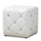 Baxton Studio Stacey Modern White Faux Leather Upholstered Ottoman 143-8148 - alternate 1